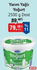 DOST YARIM YAĞLI YOĞURT 2500 G